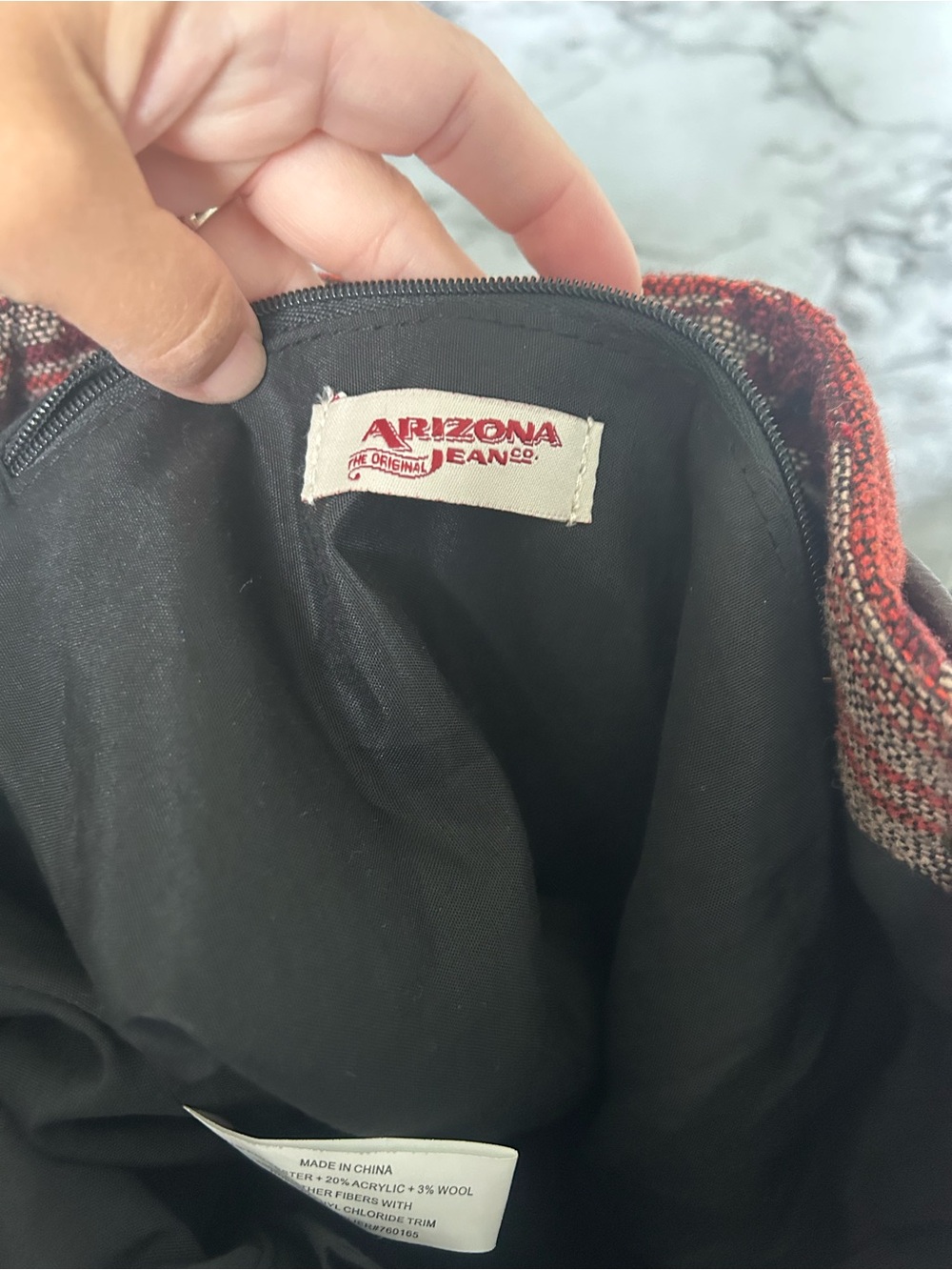 Arizona Jeans Co vintage 90s Y2K Aztec backpack with adjustable straps cinch top - Picture 10 of 13